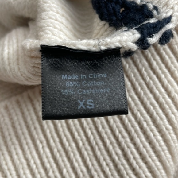 Jenni Kayne white/navy stripped knit sweater - Picture 5 of 7